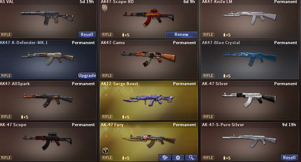 Game account sale CrossFire